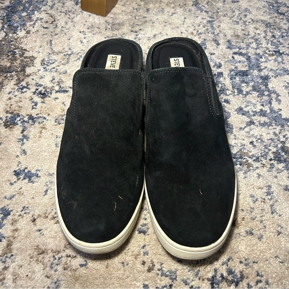 Steve Madden Ezekiel Black Suede Slip-On Mules Size 8.5 - Picture 4 of 11